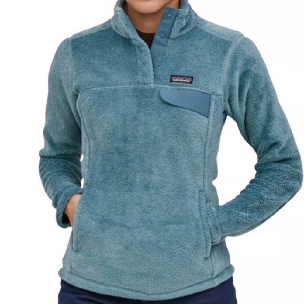 Patagonia Abalone Blue Women’s Re-Tool Snap T Fleece Pullover Jacket Size S